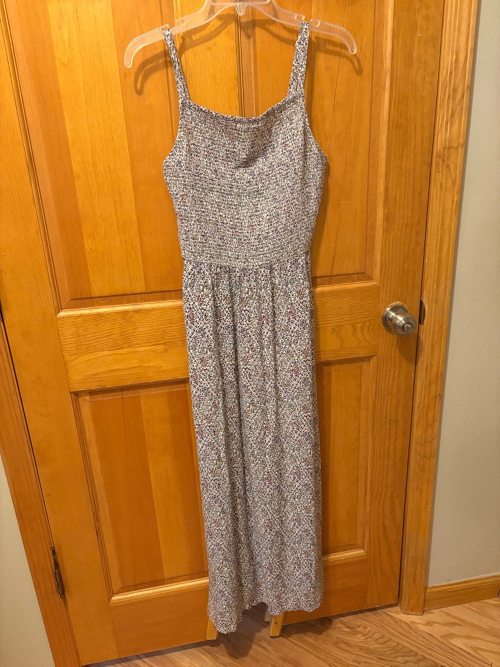 Old Navy Floral-Print Maxi Dress in Cream, Blue, Pink